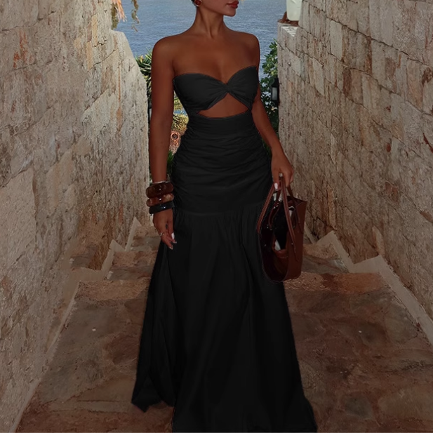 RUCLE Cut Out Maxi Dress