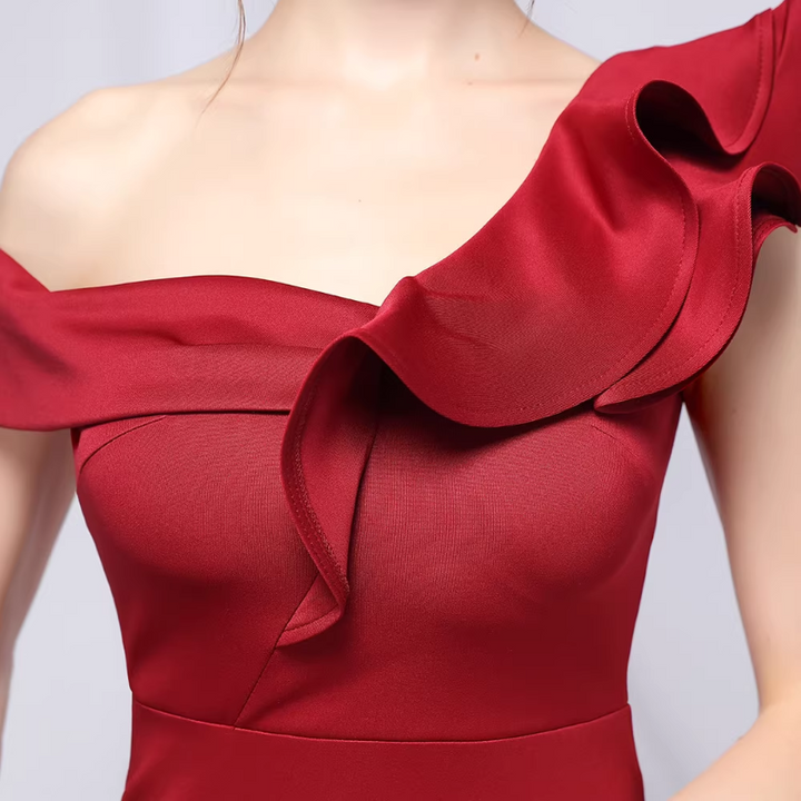 SACDA Ruffled Maxi Evening Dress Gown