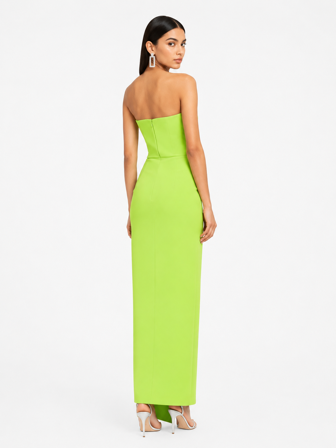 SECVR Ruffled Tube Evening Dress Gown