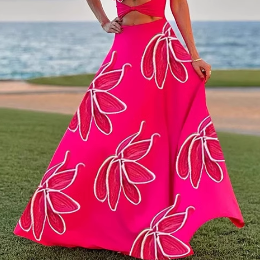 SEIDE Flower Embellished Maxi Skirt