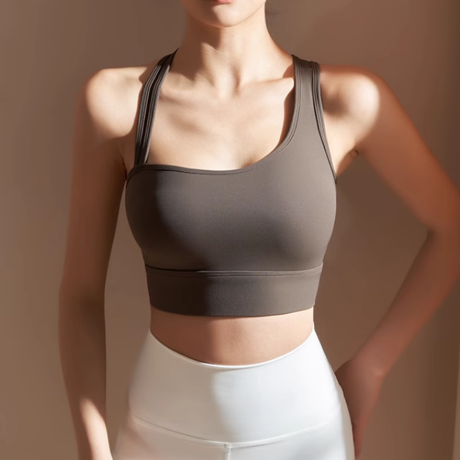 SELUN Yoga Pilates Cut Out Fitted Sports Bra