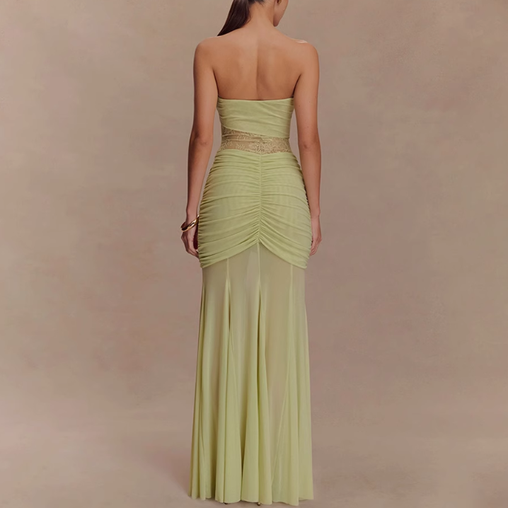 SLEVA Tube See-Through Evening Dress Gown
