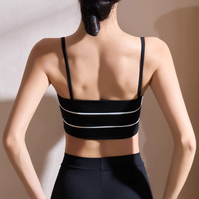 STERA Yoga Pilates Striped Fitted Sports Bra
