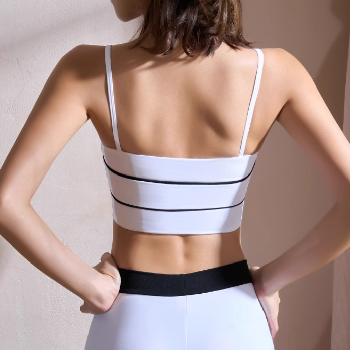 STERA Yoga Pilates Striped Fitted Sports Bra