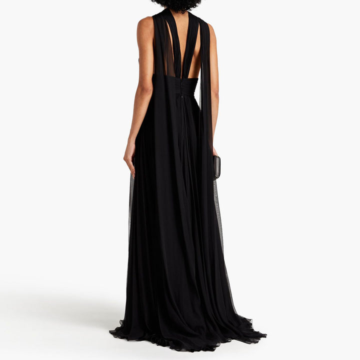 SUIRO Cut Out Maxi Evening Dress Gown