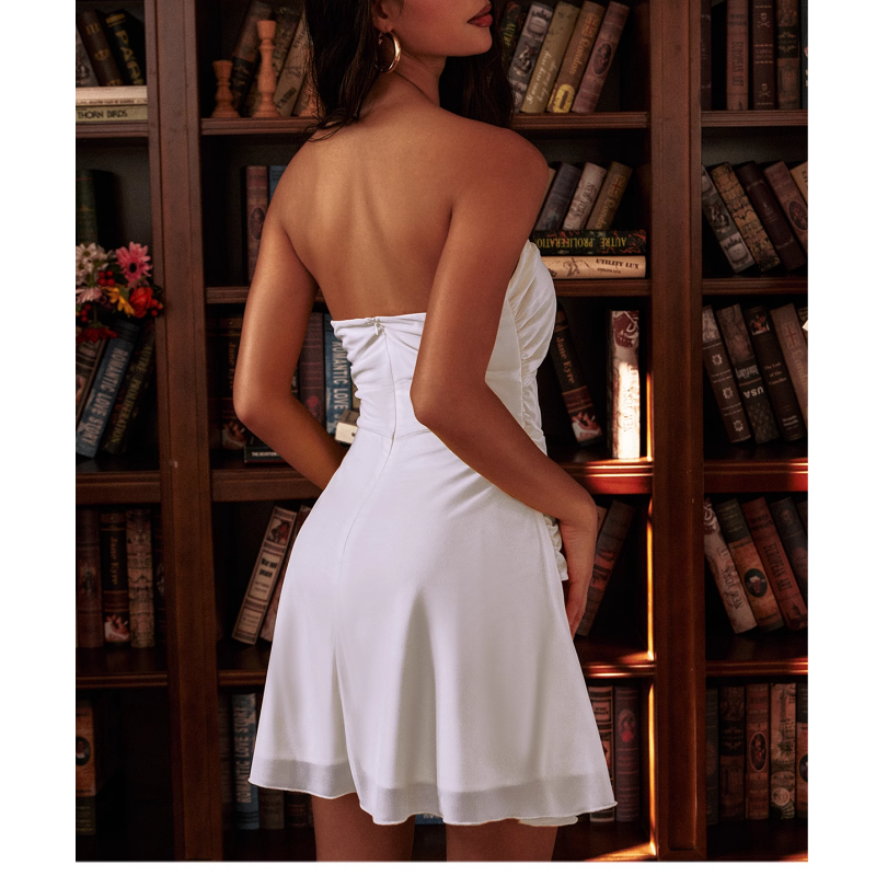 TECFU Cut Out Tube Mini Dress