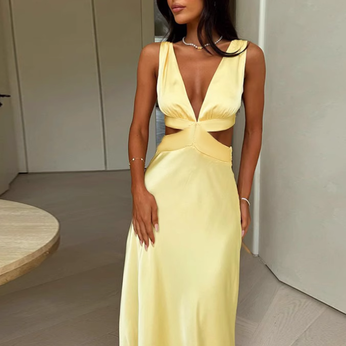 TEDAV Cut Out Maxi Dress