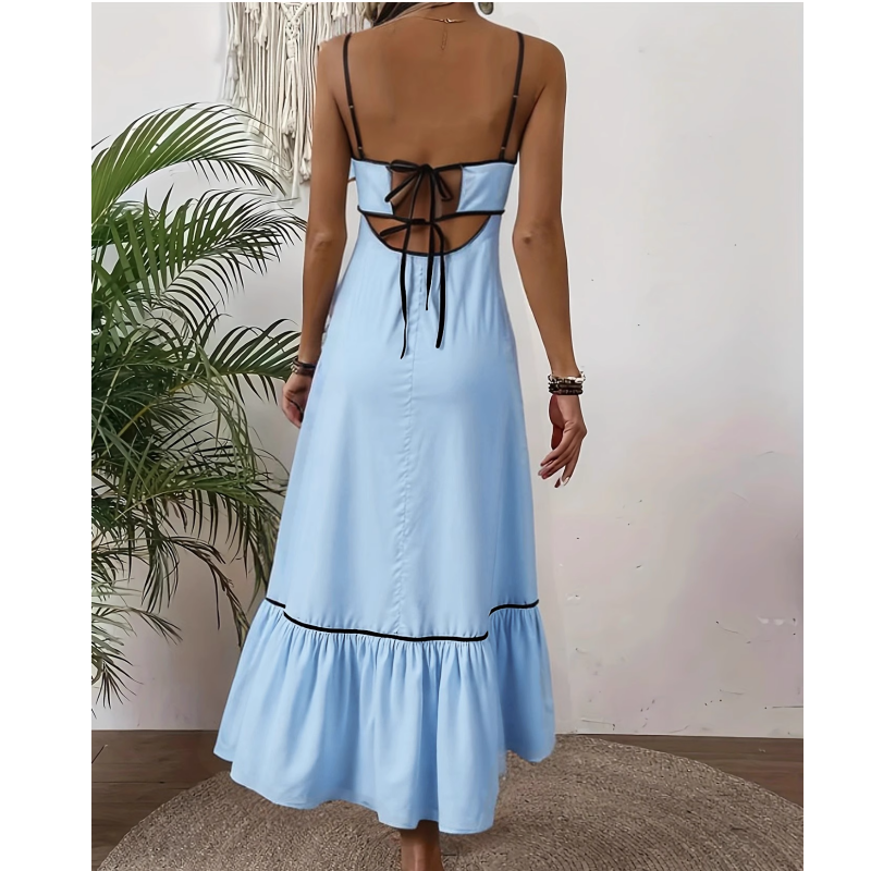 TENUV Flounced Hem Cami Dress