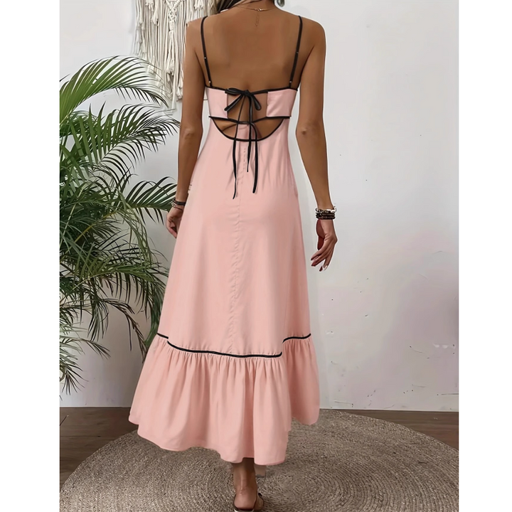 TENUV Flounced Hem Cami Dress