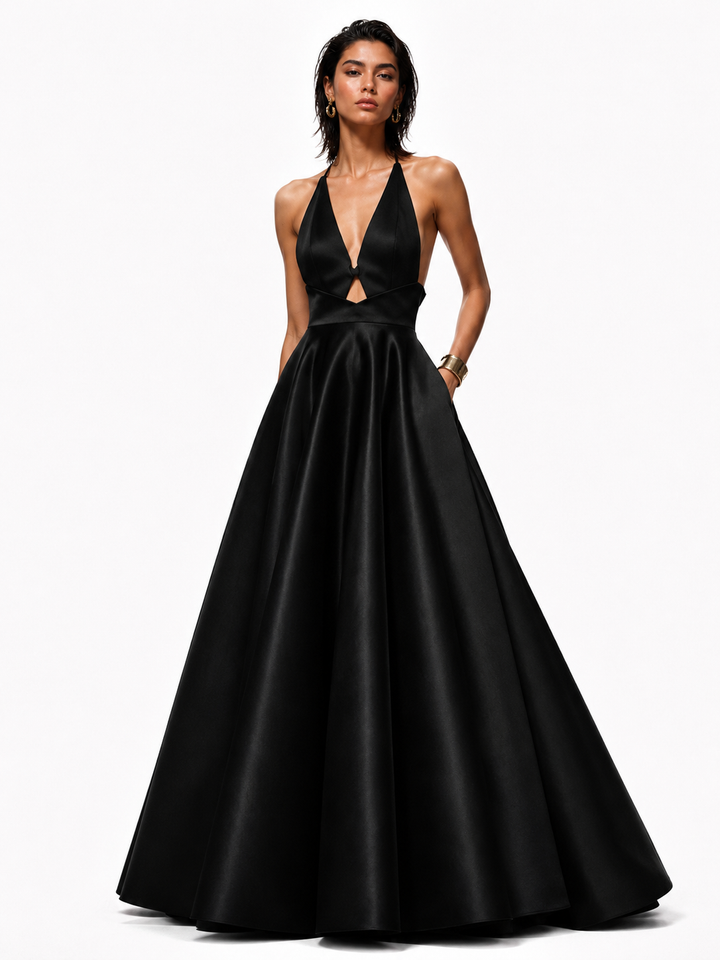 TIALA BACKLESS EVENING DRESS GOWN