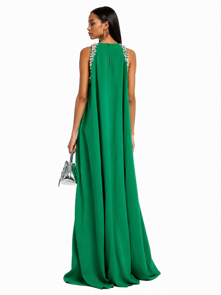 TORVE Diamante Maxi Evening Dress Gown
