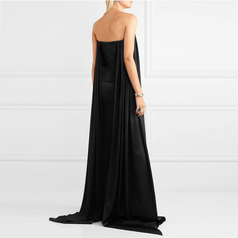 VALBE Slip Maxi Tube Evening Dress Gown