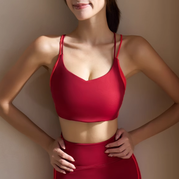 VANTI Yoga Pilates Back Cross Fitted Sports Bra