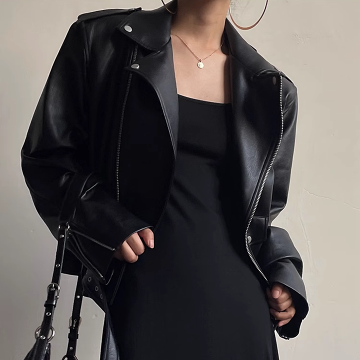 VEINN Lapel Leather Jacket