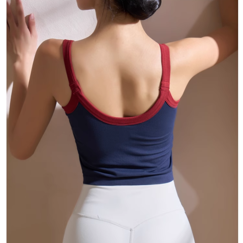 VELCI Yoga Plates Bi-Color Fitted Sports Bra