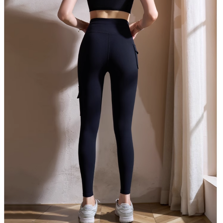 VEMIO Yoga Pilates Pocket Fitted Stretch Leggings