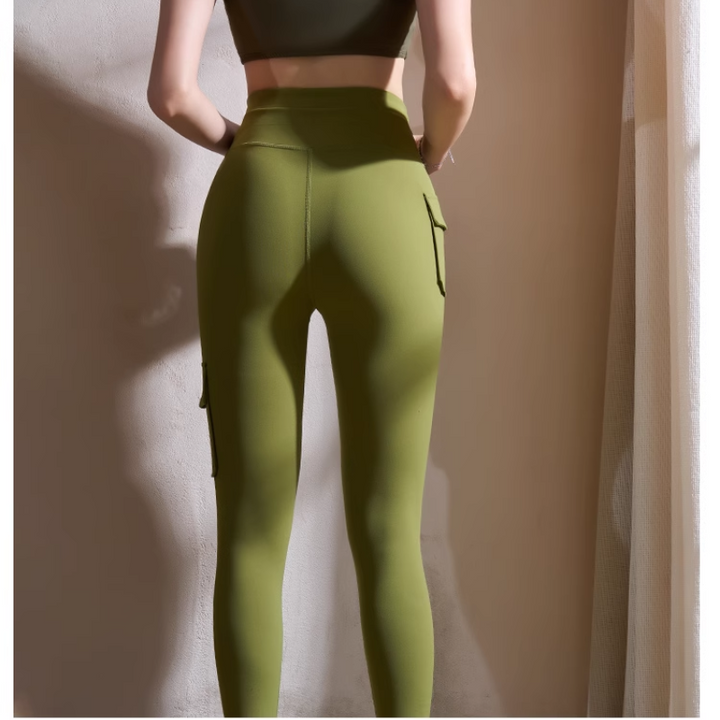 VEMIO Yoga Pilates Pocket Fitted Stretch Leggings