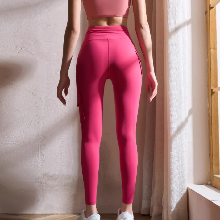 VEMIO Yoga Pilates Pocket Fitted Stretch Leggings