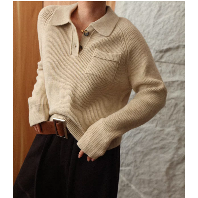 VIANK Pocket Knitwear Sweater