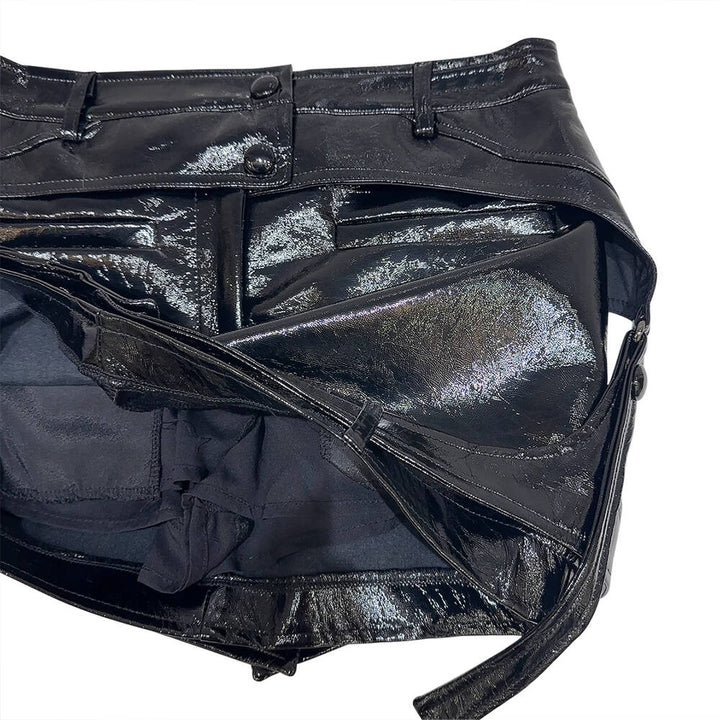 VOTBE Leather Mini Skirt