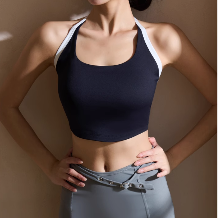 VOYLE Yoga Pilates Bi-Color Fitted Sports Bra