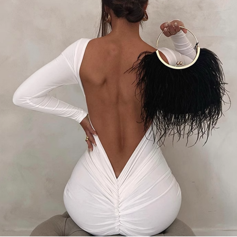 VUCHA Backless Evening Dress Gown
