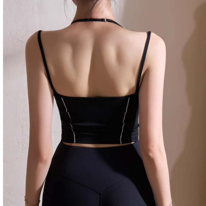 VUHEI Yoga Pilates Double Layer Fitted Sports Bra