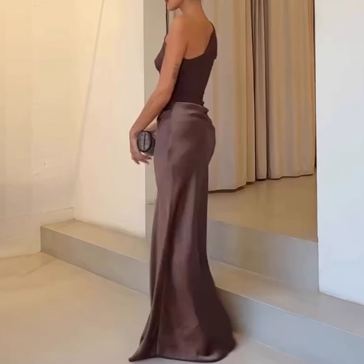 VUSAH One-Shoulder Maxi Dress