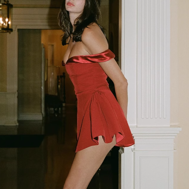 ZELAH Off-Shoulder Mini Dress