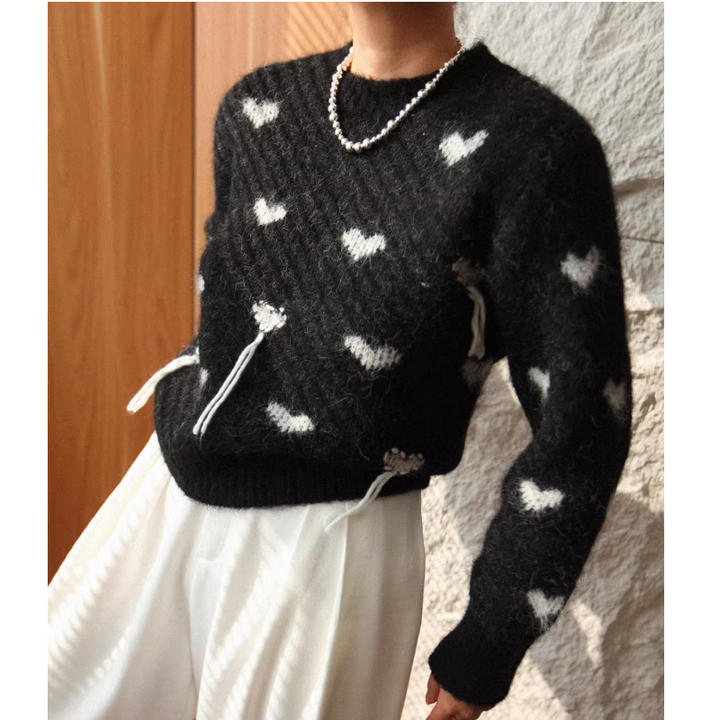 ZORAV Heart Knitwear Sweater