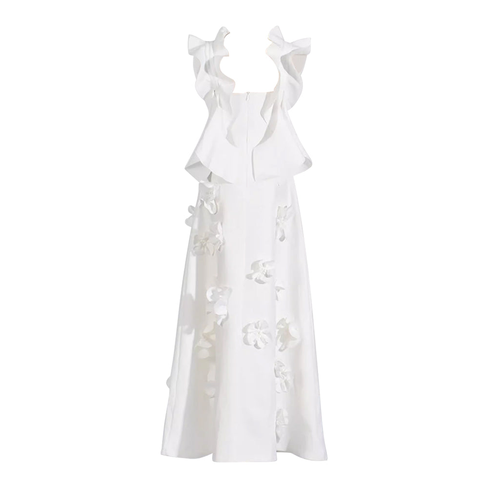 VAVDI Flower Maxi Evening Dress Gown