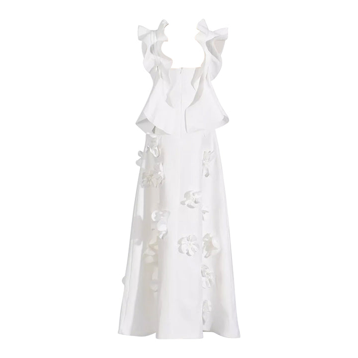 VAVDI Flower Maxi Evening Dress Gown