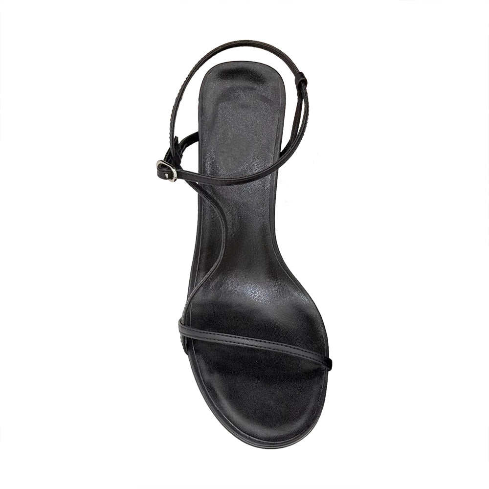 BURAH Ankle Strap Kitten Heel Sandals