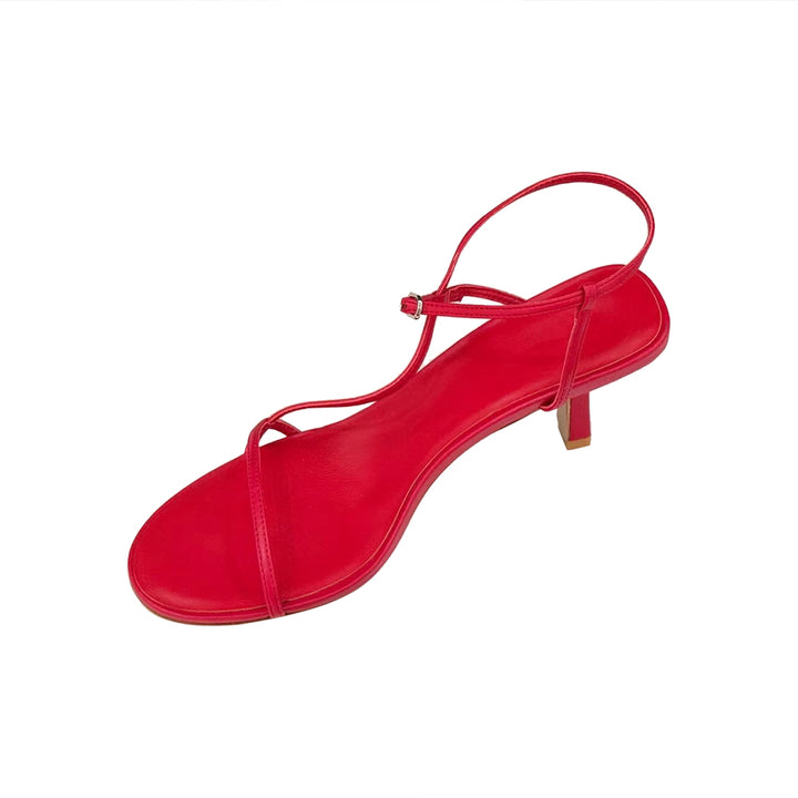 BURAH Ankle Strap Kitten Heel Sandals