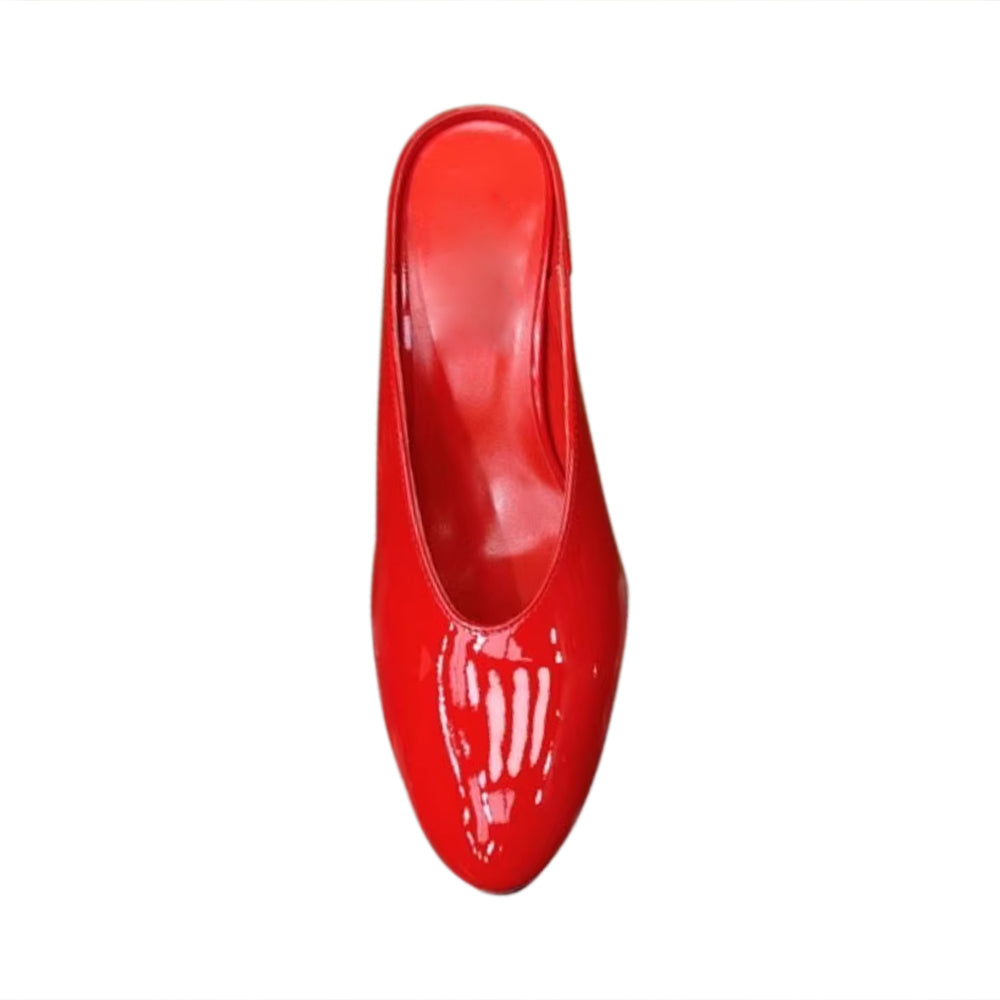 DEMNI Sculptured Heel Mules Sandals