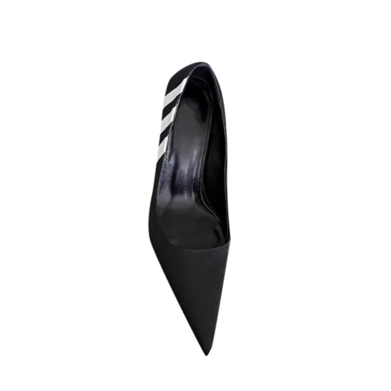 DUMIO Striped High Heel Pumps