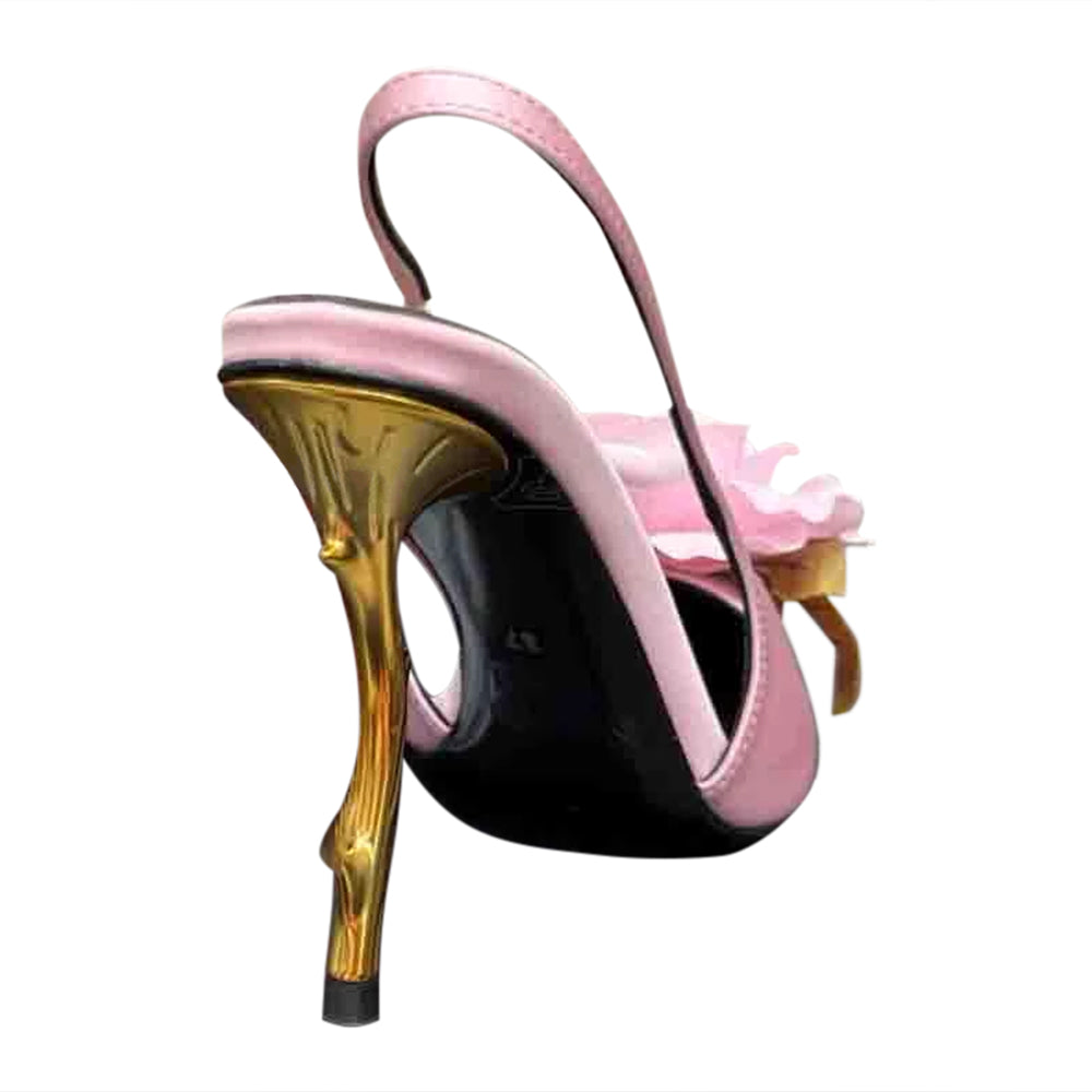 FOTVA Flower High Heel Sandals