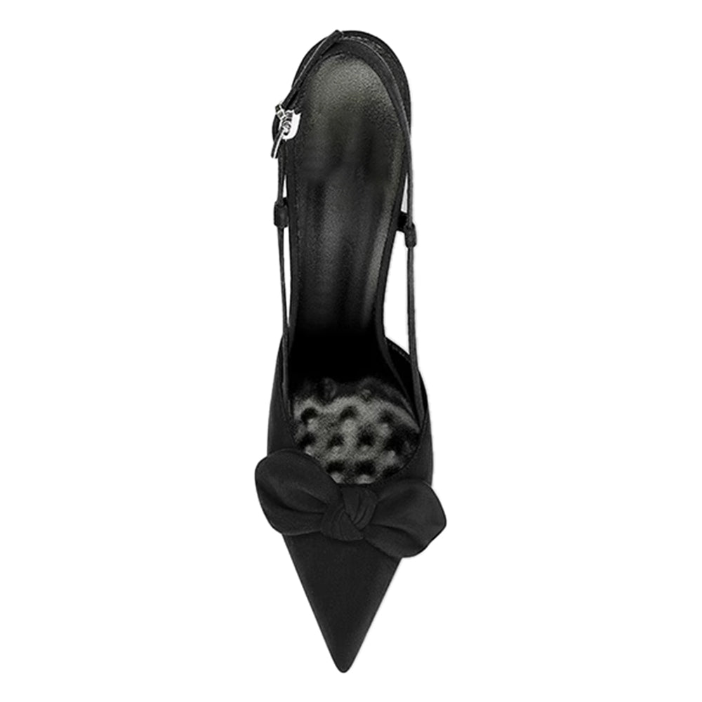FUDOL Bow Mid Heel Sandals - 6cm