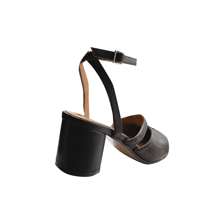 GINSO Spilt Toe Block Heel Sandals