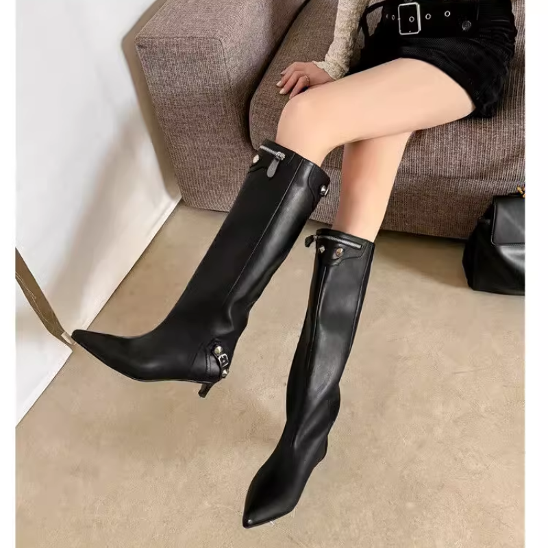 HECOY Studded Knee High Boots