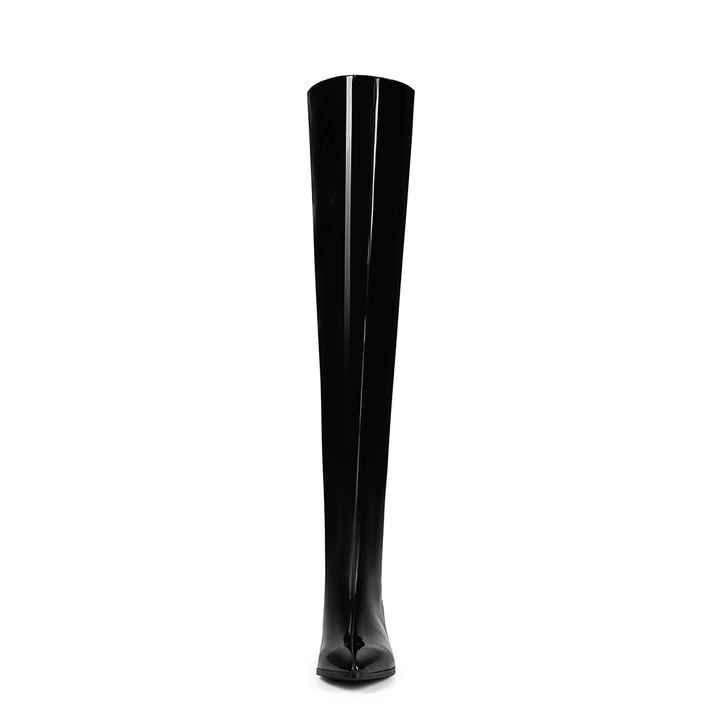 HOMCA Patent Leather Over The Knee Boots