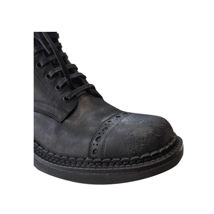 HOSRI Lace Up Biker Ankle Boots