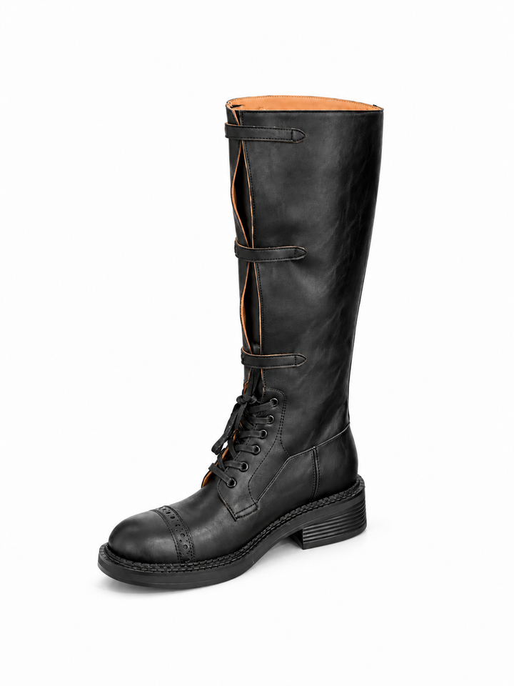 JADEN LACE UP KNEE HIGH BOOTS