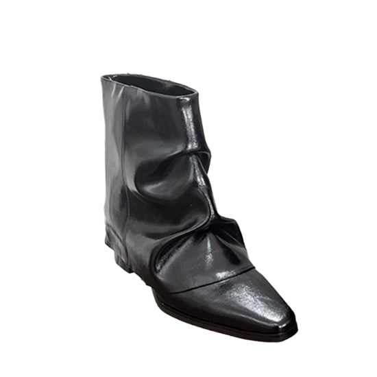 HAMUV Block Heel Ankle Boots