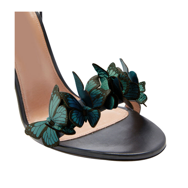 JESYE Butterfly Embellished Lace Up High Heel Sandals - 9.5cm