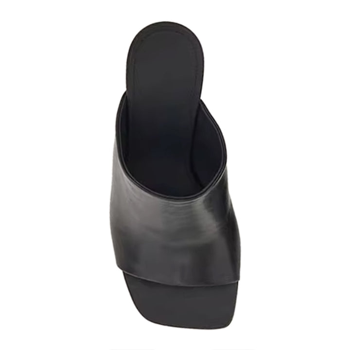 KECUO Sculptured Heel Mules Sandals