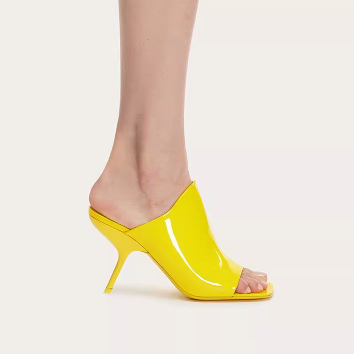 KECUO Sculptured Heel Mules Sandals
