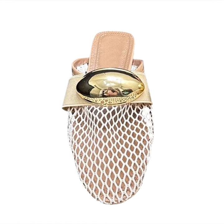 KOGRA Metal Embellished Slippers Slides