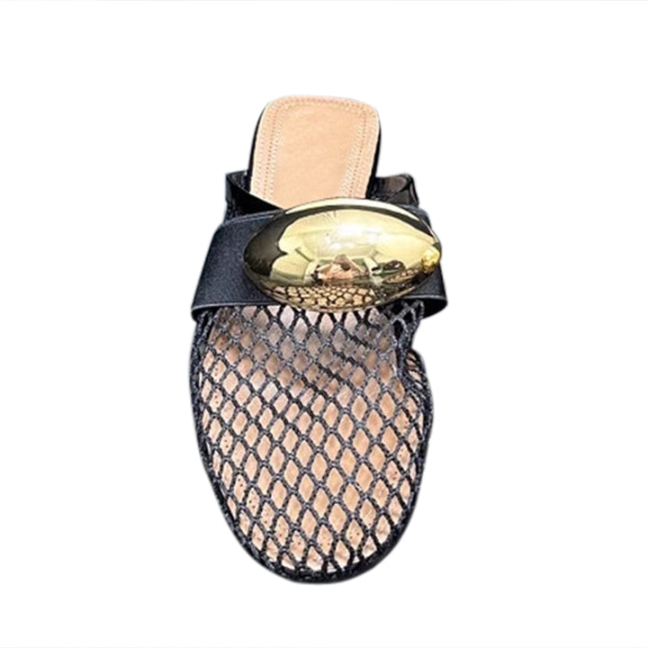 KOGRA Metal Embellished Slippers Slides