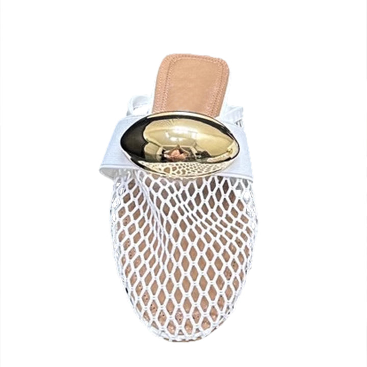 KOGRA Metal Embellished Slippers Slides
